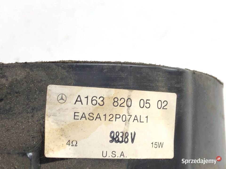 GŁOŚNIKI KOMPLET MERCEDES W163 A1638200202 SUV