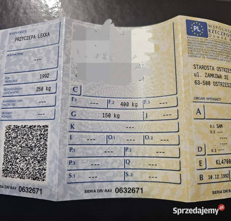 Przyczepka sam solidna konstrukcja burtowe Do samochodów osobowych Grabów nad Prosną sprzedam