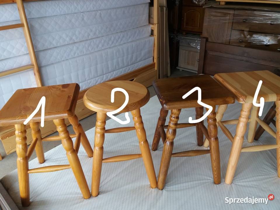 Taboret sosnowy kuchenny różne kolory Krosno