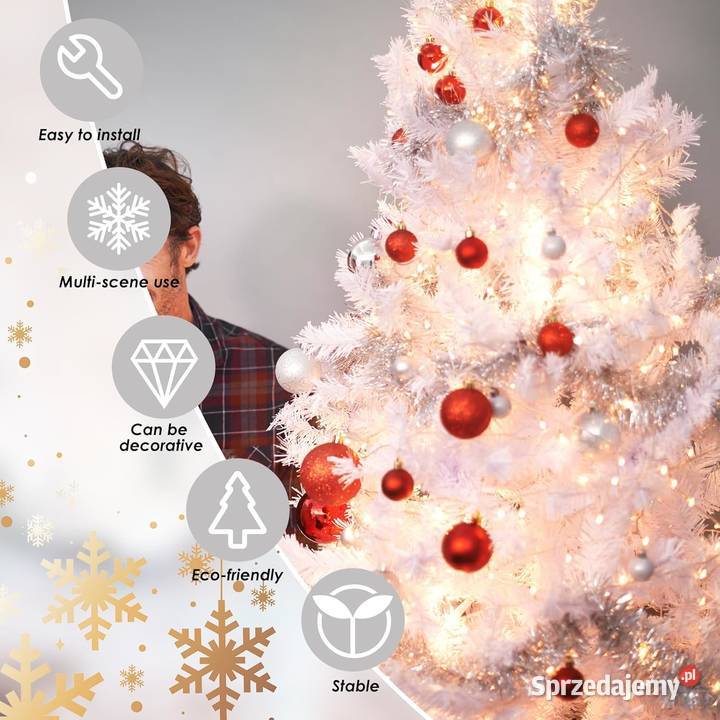 Choinka sztuczna CCLIFE 150 biała Jadowniki