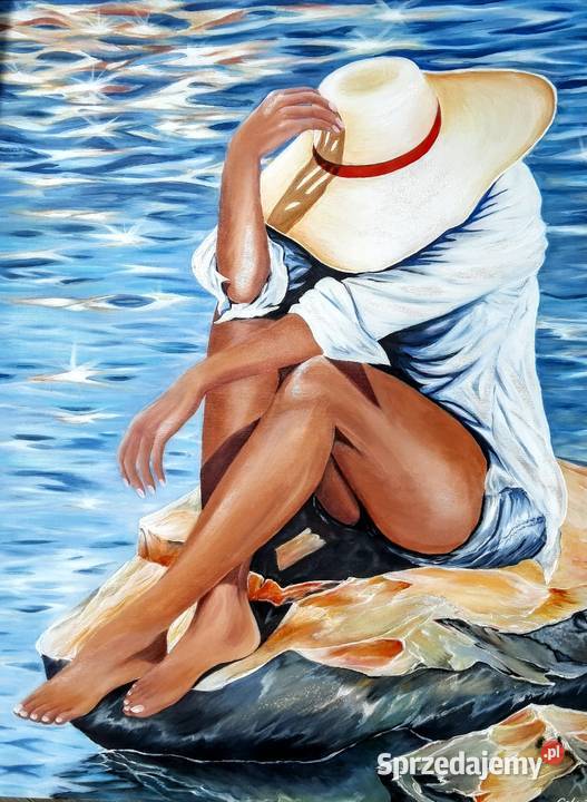 Obraz ręcznie malowany 9070 Łódź