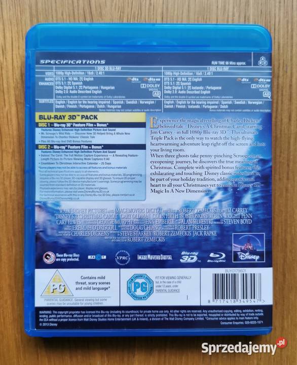 A Christmas Carol Opowieść Wigilijna Bluray 3D Filmy Parzęczew