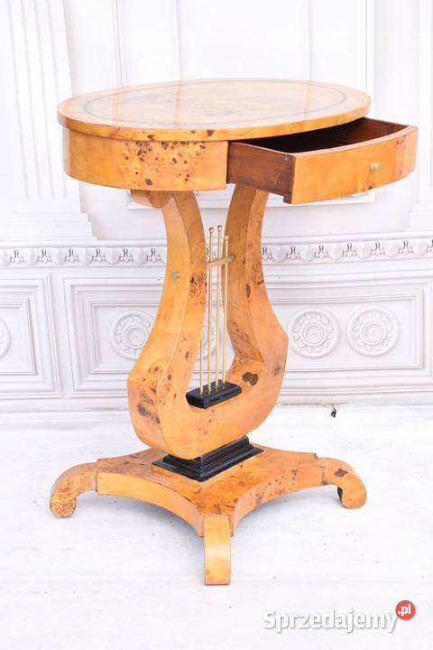 Owalny Stolik Kwietnik Stół Styl Art Deco Harfa małopolskie