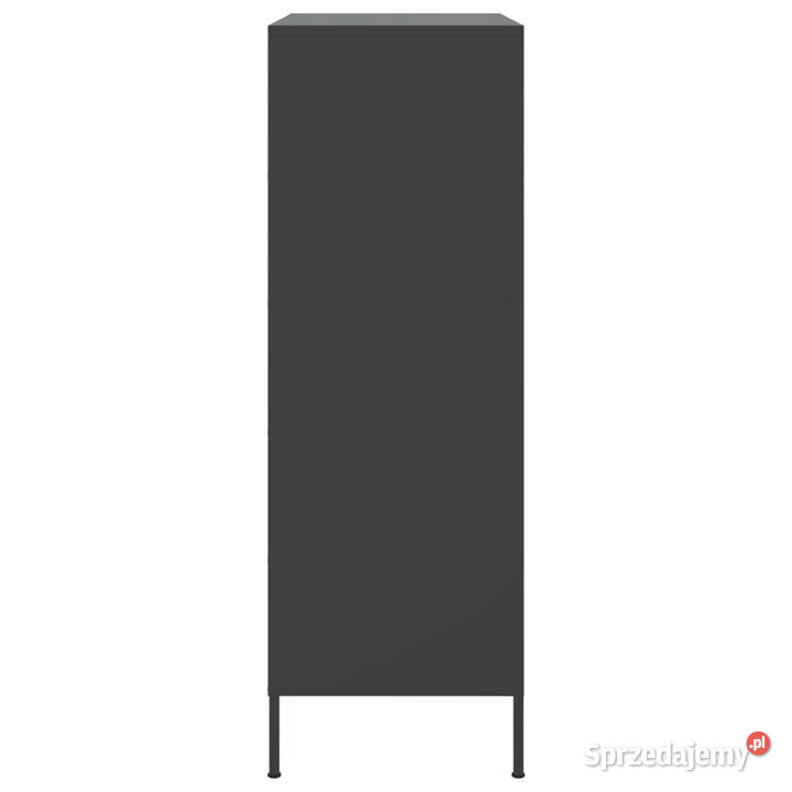 Szafka czarna 68x39x113 stal WM842970 Meble