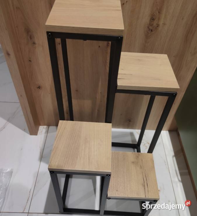 Kwietnik z 4 półkami loft na kwiaty stojak dom