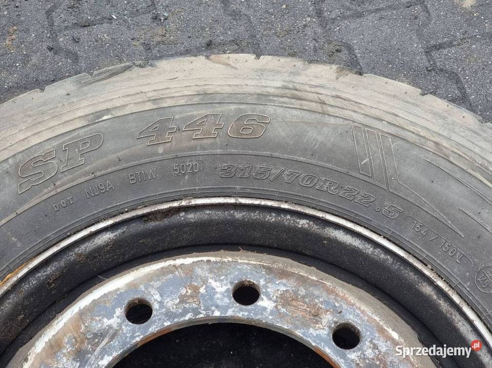 OPONA 225 NAPĘDOWA MAN TGX 18440 DUNLOP SP446 osobowe kujawsko-pomorskie Lipno