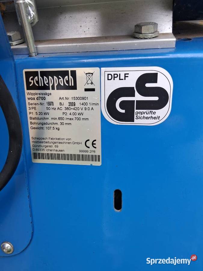 Piła wahadłowa Scheppach vox 700 Dom i Ogród