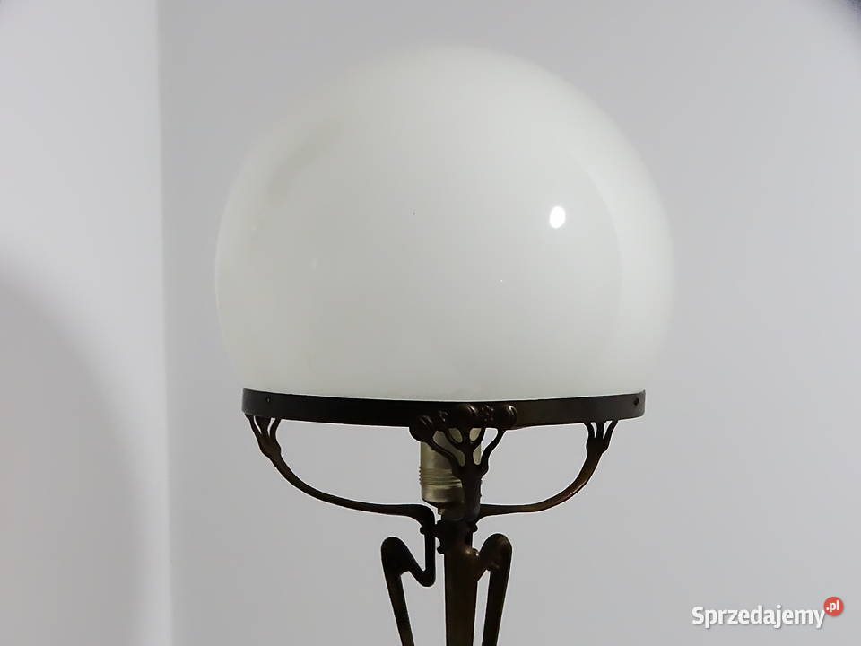 Lampa stołowa vintageretro z marmurową podstawą lubelskie Biłgoraj