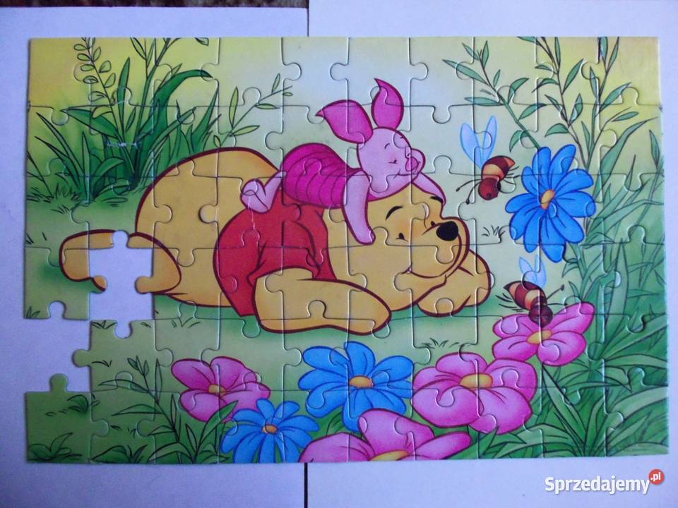 Puzzle dzieci Miś i świnka brak 2 elementów Głuchołazy
