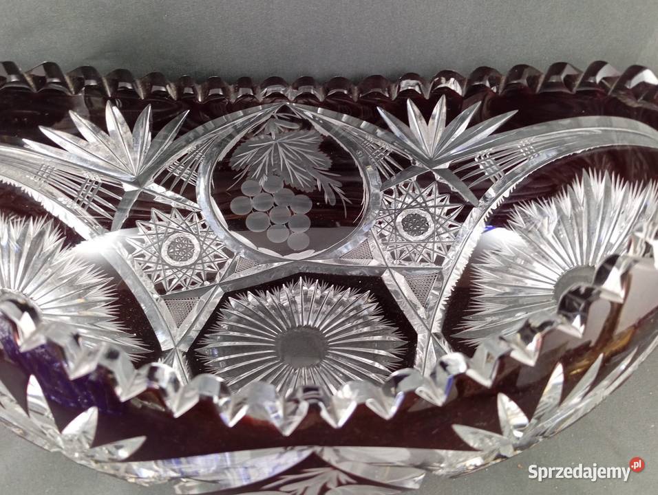 Kryształowa żardiniera ręczny szlif Zielona Góra