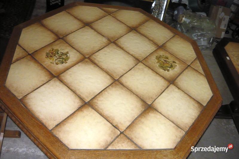 SZEŚCIOKĄTNA ŁAWA Z PŁYTKAMI Meble Grabostów