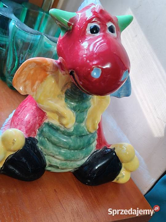 Ceramika Skarbonka smok ręcznie malowana Legnica