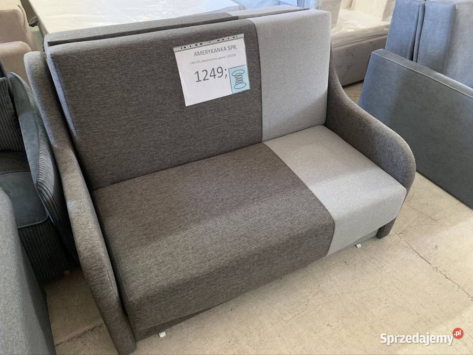 Amerykanka na sprężynach 2 osobowa Sofy i kanapy Chełmża sprzedam