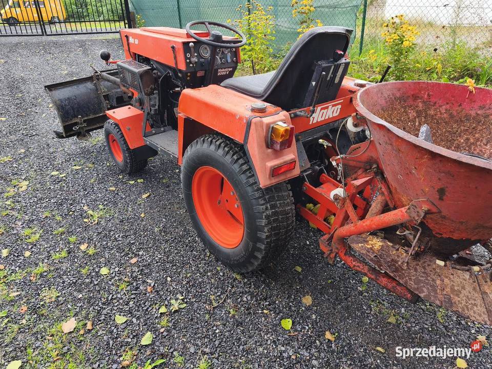 Mini traktor pług do śniegu solarka przyczepa Zielona Góra