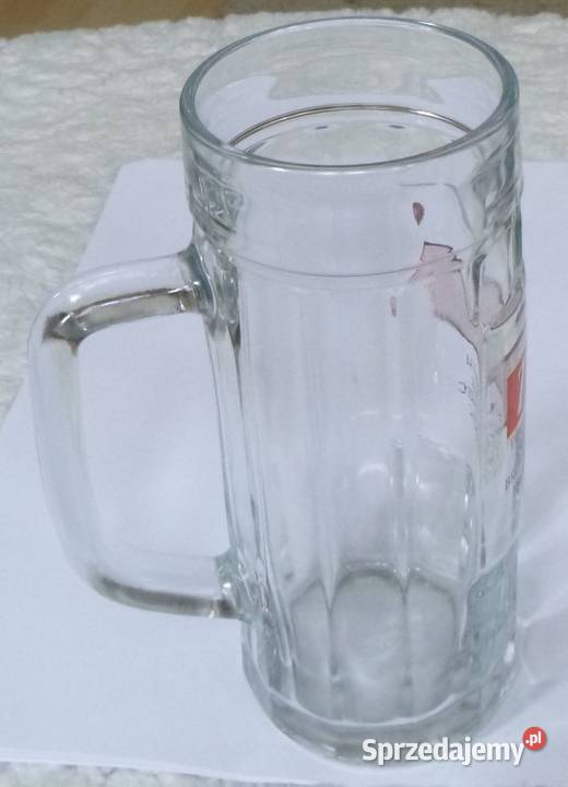 Tradycyjny szklany kufel do piwa Żywiec 03 l przezroczysty Warszawa