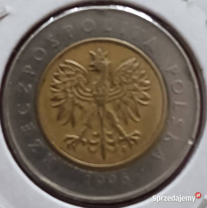 5 złotych 1996 r destrukt mennicy przesunięcie wielkopolskie Konin