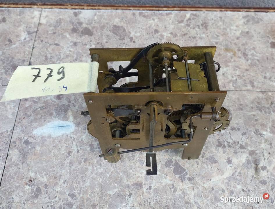 779 Mechanizm starego zegara ściennego Junghans Antyki Tczew