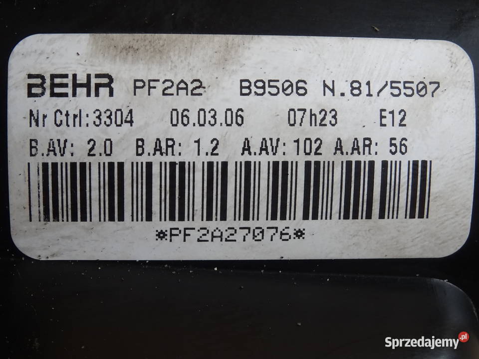 Peugeot 307 dmuchawa nagrzewnicy wentylator osobowe