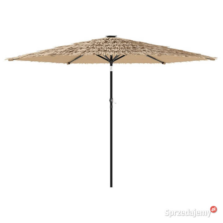 Parasol ogrodowy z LED stalowy słupek brązowy Warszawa sprzedam