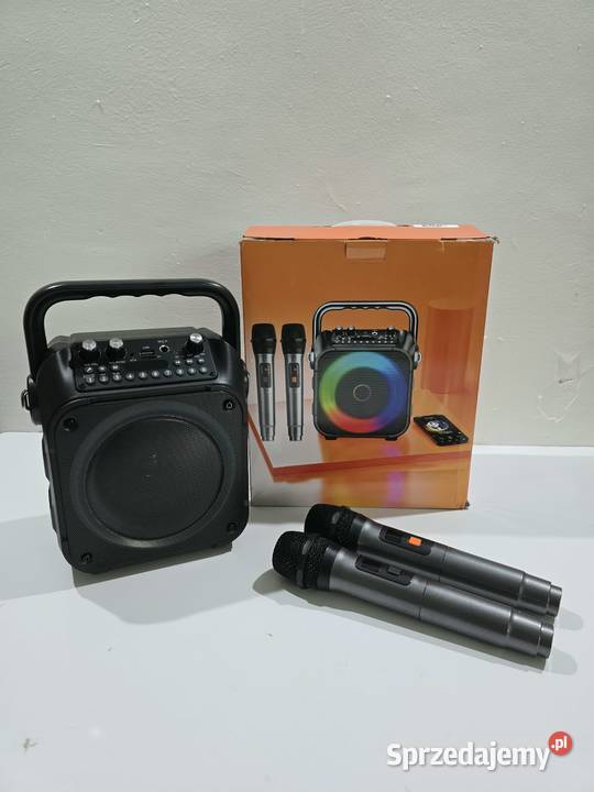 Głośnik Karaoke Bluetooth RGB 2 Mikrofony Audio