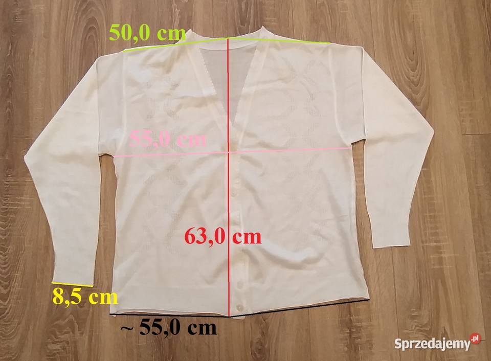 Sweter damski ROZPINANY biały sprzedam