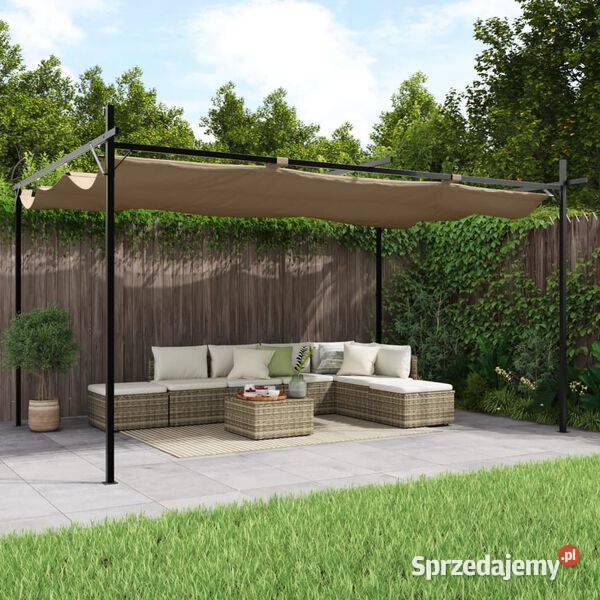 vidaXL Pergola ze zwijanym dachem taupeSKU360118 mazowieckie Warszawa sprzedam