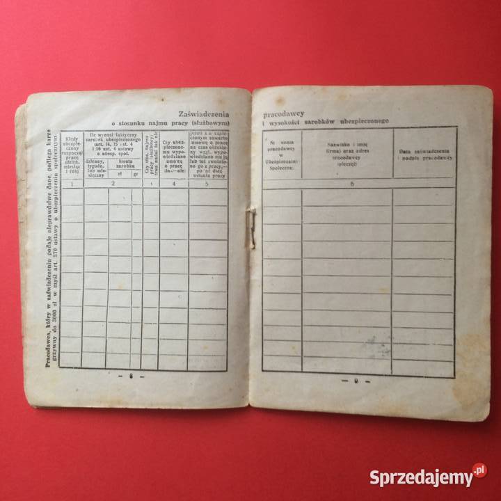 1708 Legitymacja Ubezpieczalni Społecznej zachodniopomorskie Szczecin