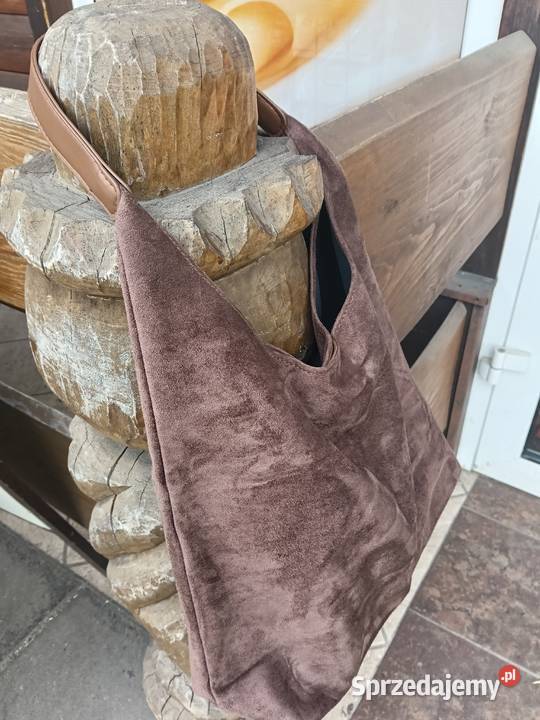 Duża torba na ramię shoperka plus kosmetyczka