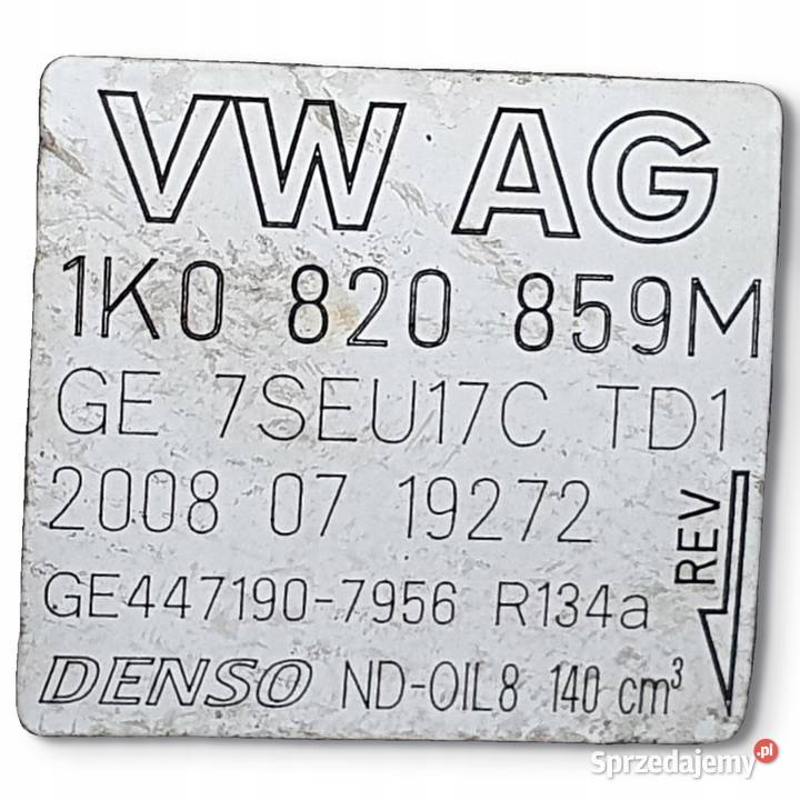 SPRĘŻARKA KLIMATYZACJI VW Eos Skoda Octavia II osobowe