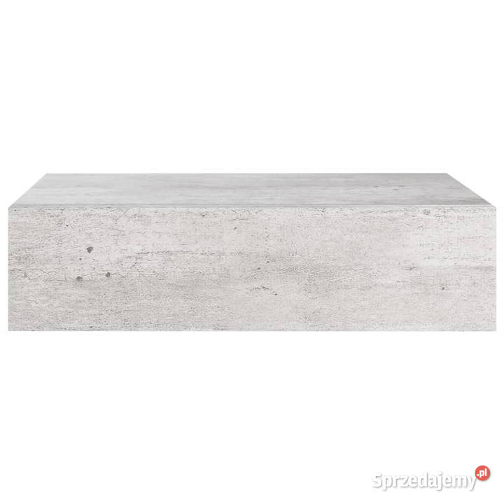 Półki ścienne z szufladą 2 szare 40x235x10 MDF mazowieckie
