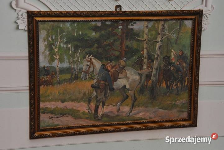 Wojciech Kossak Ułan z Koniem Powrót z Wojny Kraków