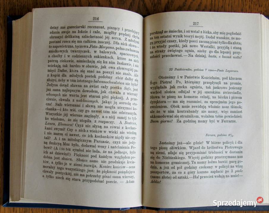 Listy z podróży AOdyńca z 1884 roku TII Antyki, Sztuka, Kolekcje Bychawka Trzecia