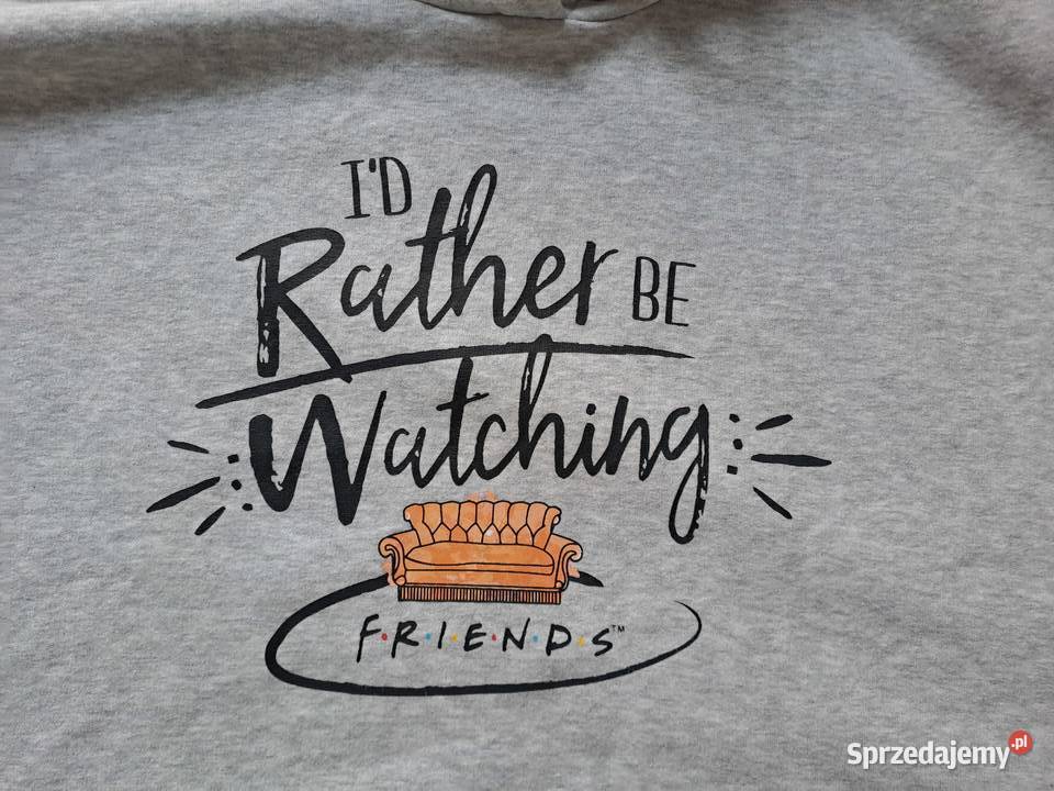 Bluza friends szara z kapturem L oversize Warszawa