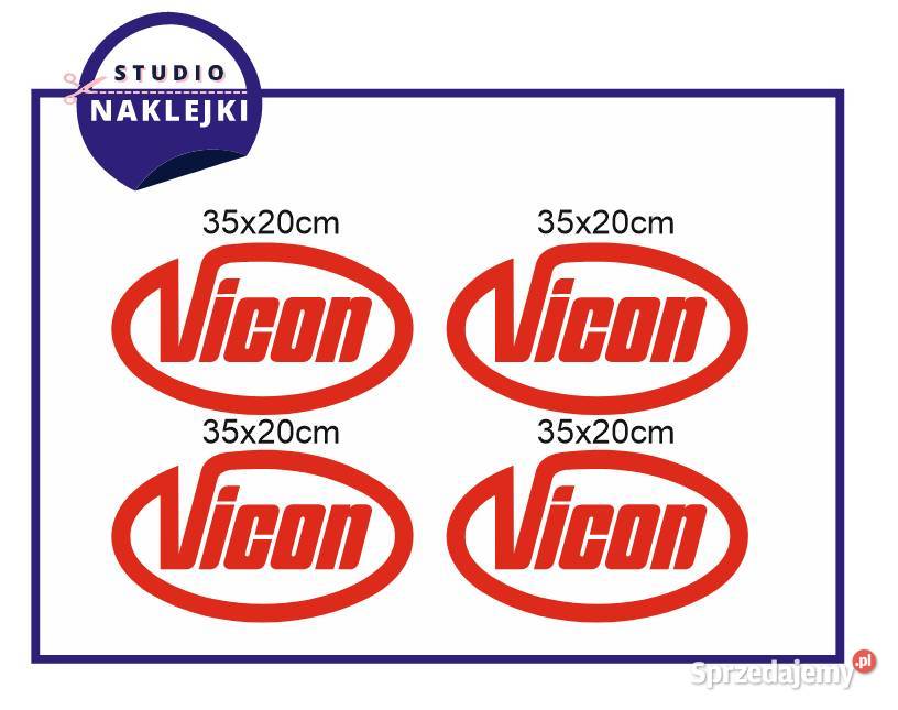 Naklejki Vicon 35x20 4 prasa kosiarka rozsiewacz Nowy Dwór Mazowiecki