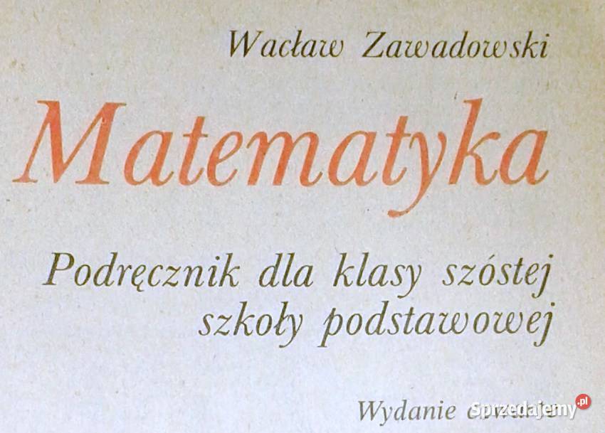 Matematyka 6 Wacław Zawadowski miękka