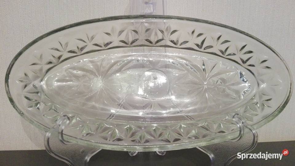 Półmisek rivierka stare szkło PRL podlaskie Warpechy Stare
