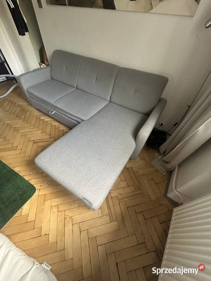 Szara piękna rozkładana kanapa 162cm Warszawa