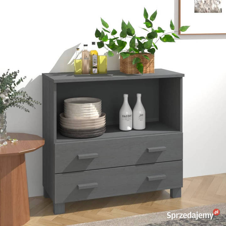 Szafka HAMAR ciemnoszara 85x35x80 drewno sosnowe Warszawa