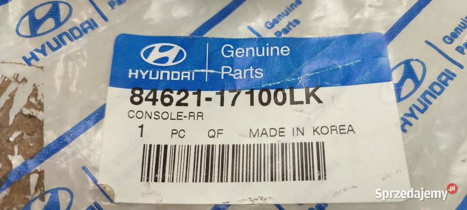 TUNEL ŚRODKOWY PODŁOKIERNIKA SCHOWEK HYUNDAI osobowe sprzedam