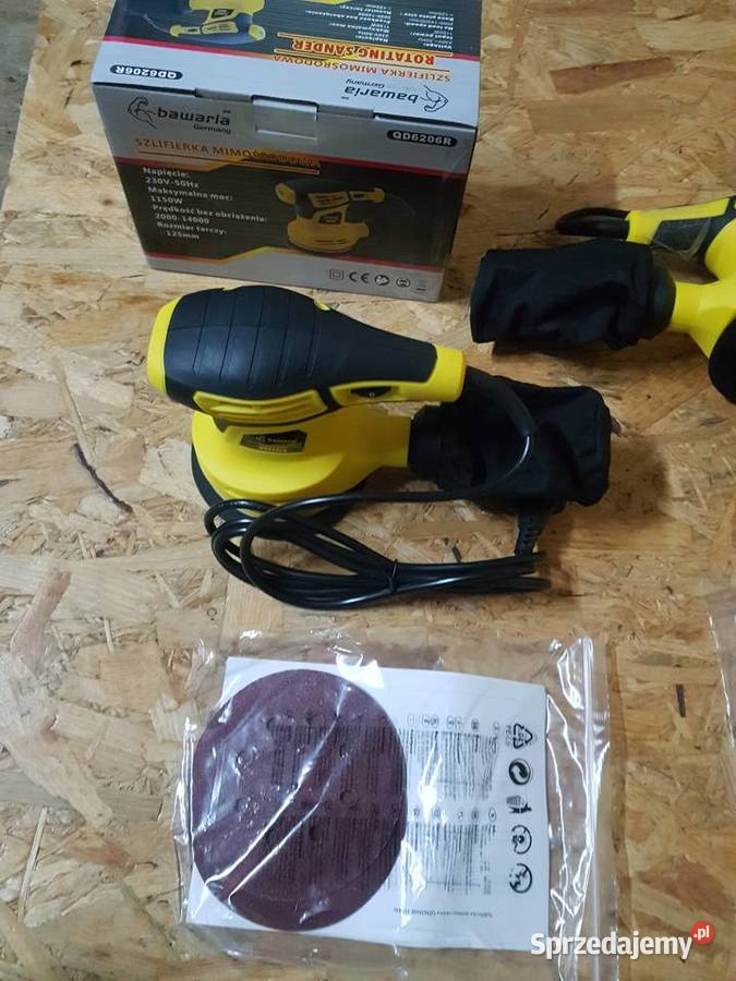 Szlifierka mimośrodowa Bawaria 1150W tarcza 125 Głogowa