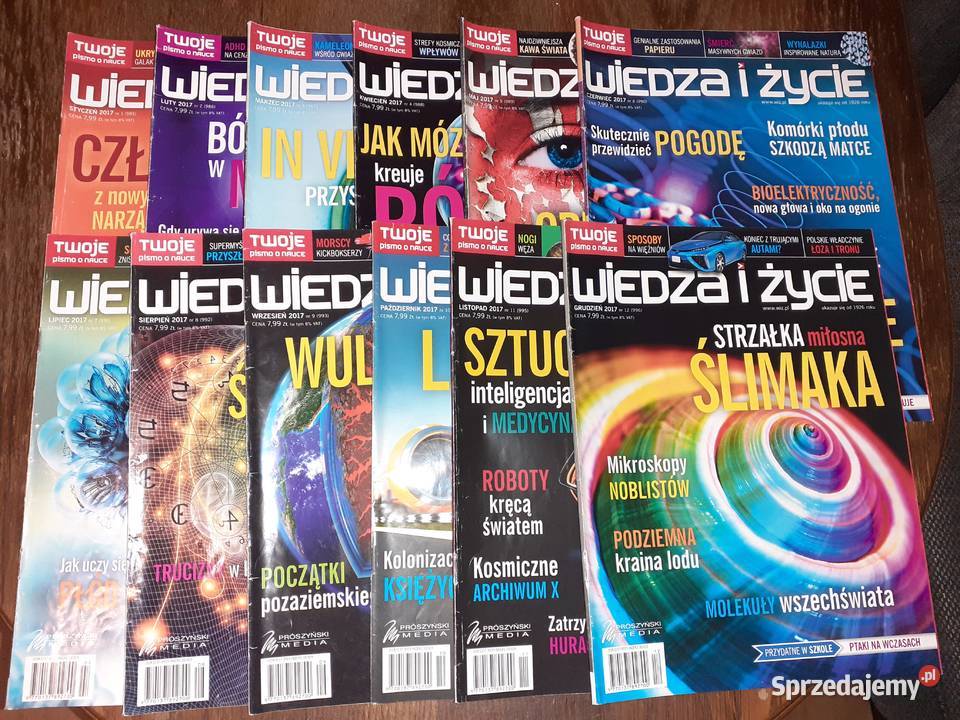 Zestaw czasopism Wiedza i Życie 20122018 i 2020 miesięcznik kujawsko-pomorskie Rypin
