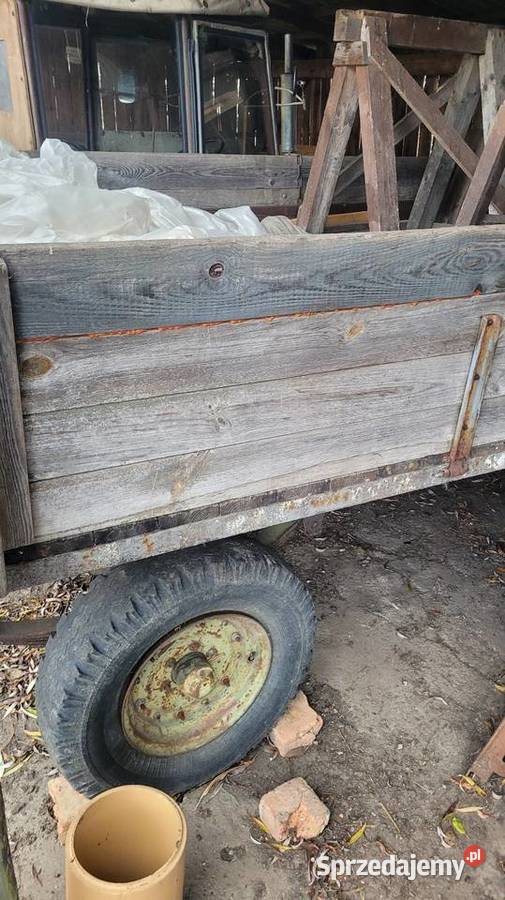 Przyczepa drewniana dwuosiowa nieuszkodzony Lipnica