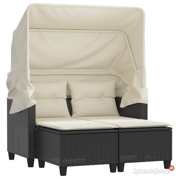 vidaXL 2os sofa ogrodowa z daszkiem i podnóżkami mazowieckie Warszawa