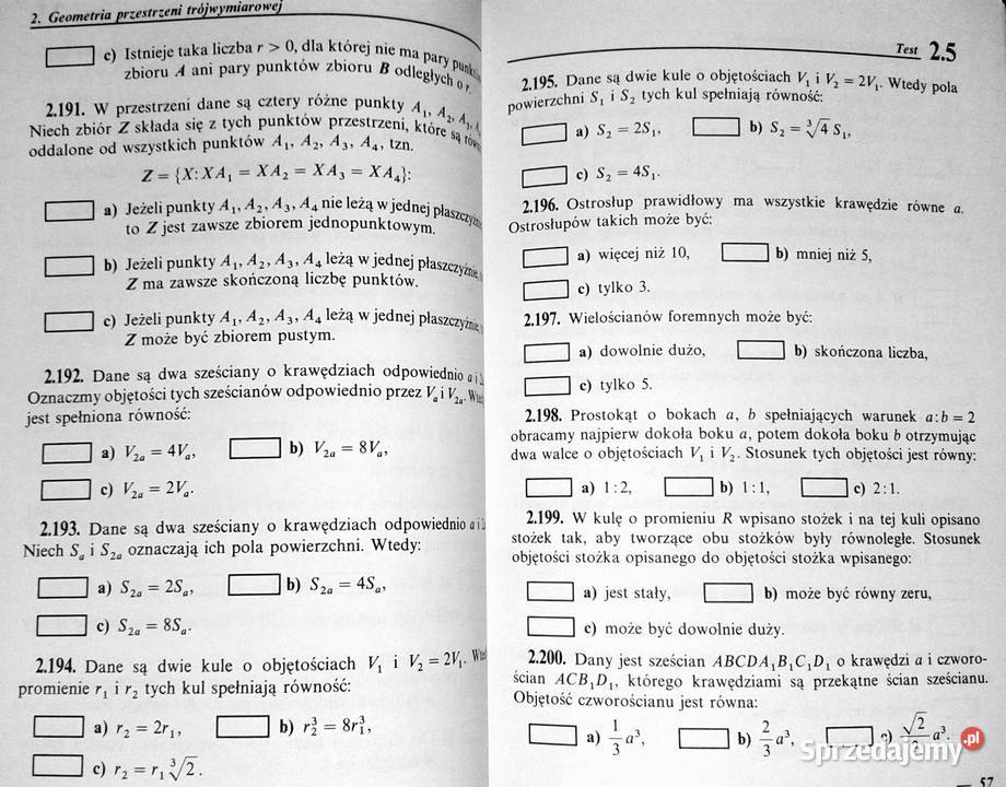 Zadania i testy z matematyki kl 34 Edmund Rok wydania 1996 lubelskie Chełm sprzedam