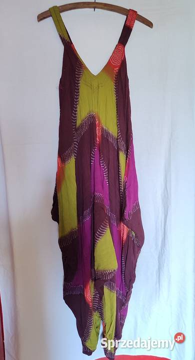 Kombinezon damski boho XL 40 42 haremki luźny kolorowy Gdańsk