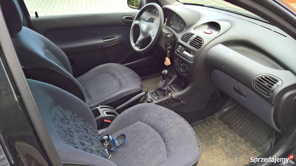 Peugeot 206 14 Benzyna 2d Czarny Alufelgi 206 podlaskie Augustów