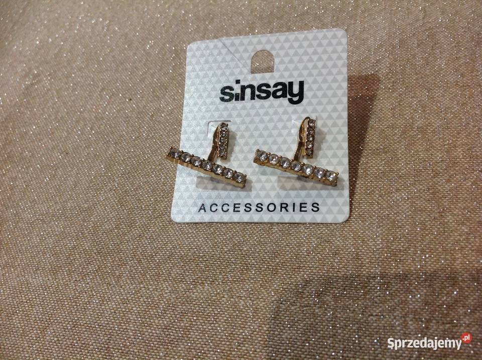 Złote Kolczyki Damskie SINSAY j Nowe Moda i Styl Nowa Sól