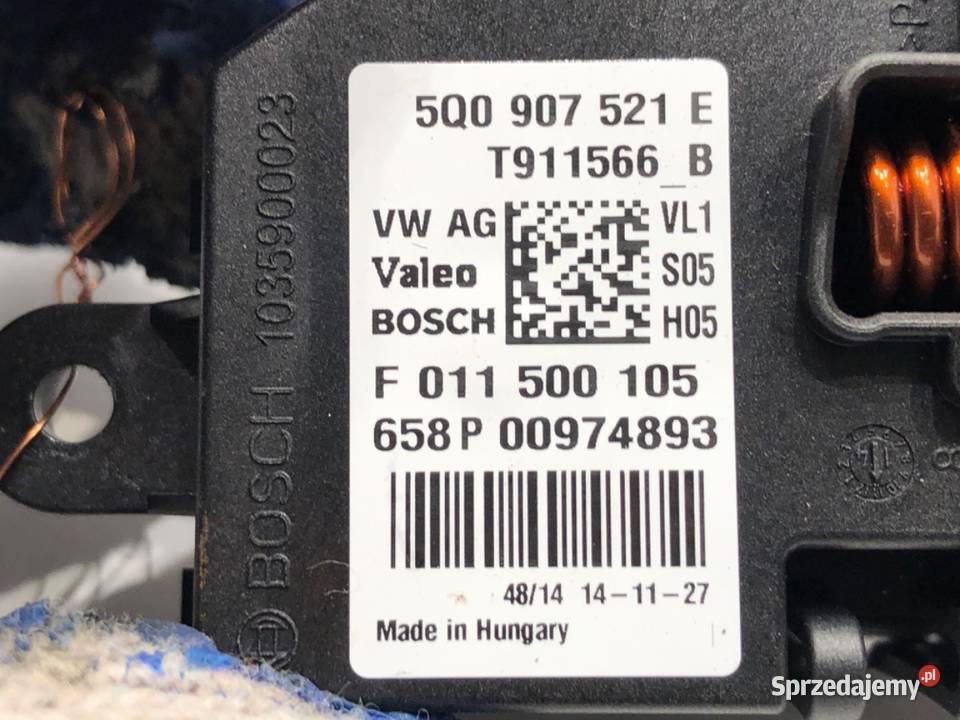 OPORNIK DMUCHAWY POWIETRZA VW GOLF VII osobowe