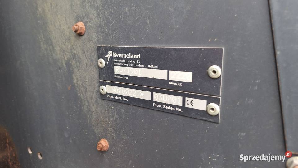 Prasa prasa kverneland vicon rv 1901 Czołowo