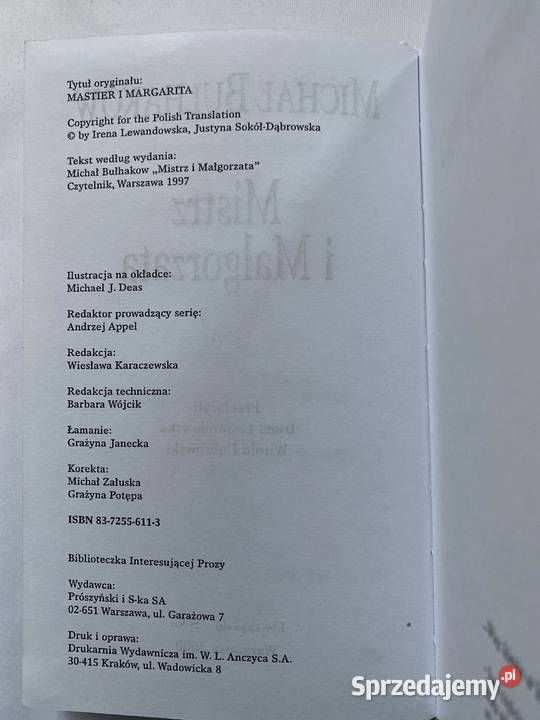 Mistrz i Malgorzataksiazka Lublin